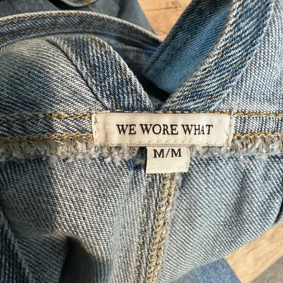 WeWoreWhat Basic Overalls Light Wash Denim M - Picture 5 of 11